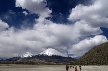 El lago Chungará en el norte de Chile